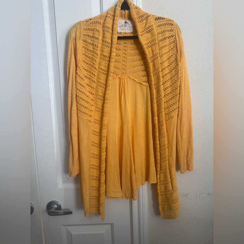 Anthropologie Angel Of The North Open Front Cardigan